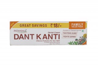 Patanjali Dant Kanti Toothpaste Value Pack (200g x 1N and 100g x 1N : 300 g) and Toothbrush for Cavi